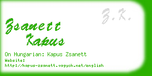 zsanett kapus business card
